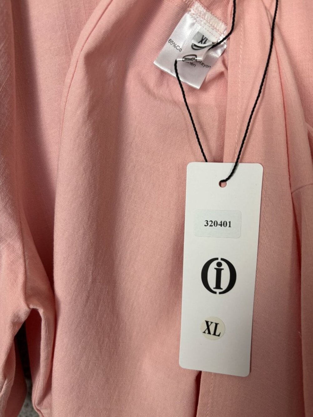 Women's Pink Tiered Babydoll Dress Round Neck Short Sleeve Size Extra Large NWTs - Picture 6 of 8